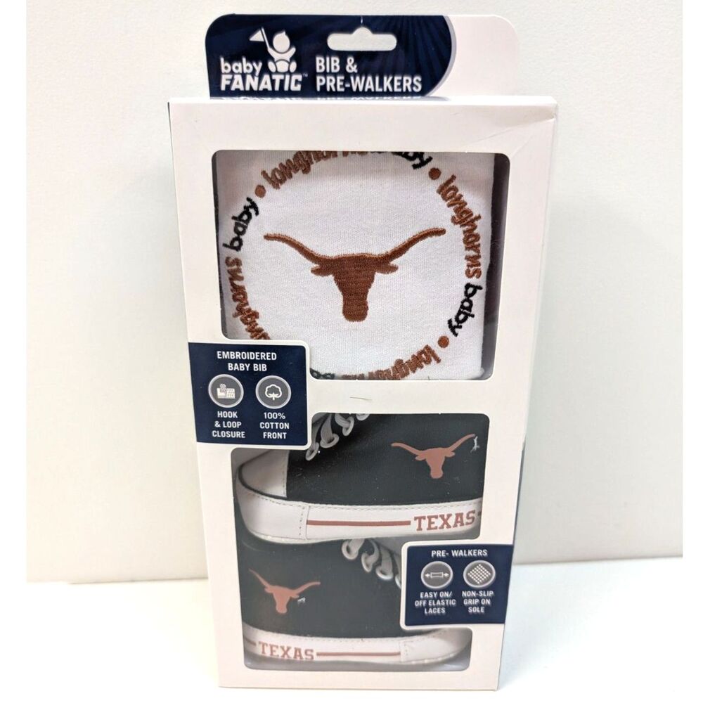 Texas Longhorn Baby Bib/Booties Bundle, 0-6 months